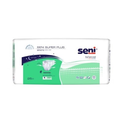 Unisex Adult Incontinence Brief Seni  Super Plus Regular Disposable Heavy Absorb