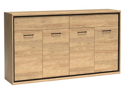 Kommode Lassa L-08 mit Led Beleuchtung Loft Sideboard mit Schubladen und Türen