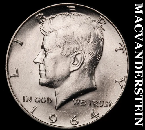 1964-D Silver Kennedy Half Dollar - Choice Gem Brilliant Unc  Lustrous  #G7020