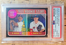 2018 Topps Heritage #189 R.Devers/K.Martin Chrome-Black Refractor PSA 10 RC /68