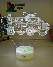 Bushmaster Army 4x4 Mobility Vehicle 3D LED Light Night Colour Change Room Lamp