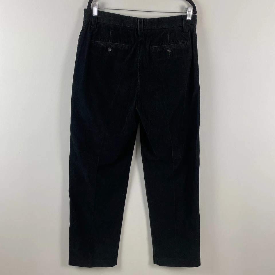 Pantalones de pana Eddie Bauer especialmente teñidos para hombre 34x32 calce recto negros Foto 4 de 4