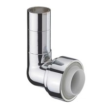 10 x Pegler Terrier 15mm x 15mm push-fit elbows in chrome. 7P1012