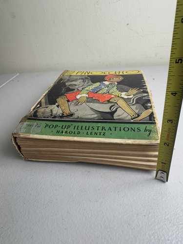 The Pop-Up Pinocchio Book Vintage 1932 Harold Lentz, 1st Ed, Illustrated Pop Up - Picture 18 of 18