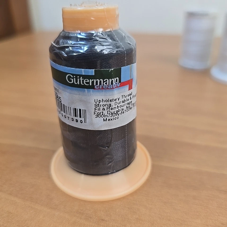 Gutermann & Mettler Sewing & Embroidery Thread Set of 4 Black White Gold - Image 2 of 4