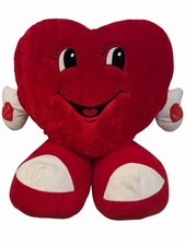 Dan Dee Valentine  s Day Large Red Heart Plush Stuffed Red White Love Anniversary
