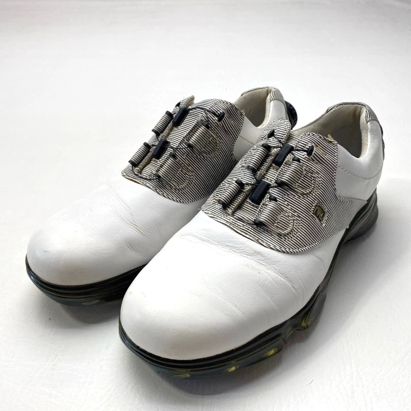FootJoy DryJoys BOA Men 8 White Leather Golf Shoes Waterproof Spikeless FootJoy Men main image 3