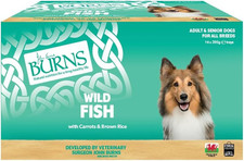 Burns Wet Dog Food 16x395g Adult/Senior Fish, Carrots and Wholegrain Brown Rice 9.84 per kilo
