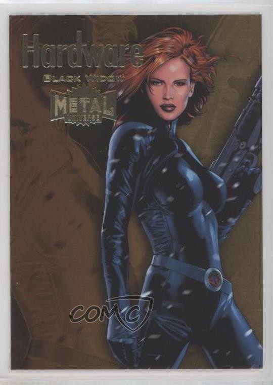 Black Widow #8-H Marvel 2013 Fleer Retro Metal Hardware trading card — raw and PSA graded price guide