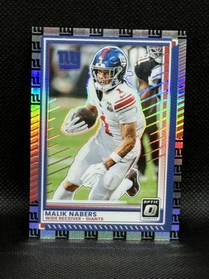 Malik Nabers New York Giants Logo Prizm #182 16/32 & Malik Nabers Future RC #2