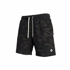 Vuori Kore Shorts Mens Medium Black Camo Performance Lined Athletic 8" Inseam