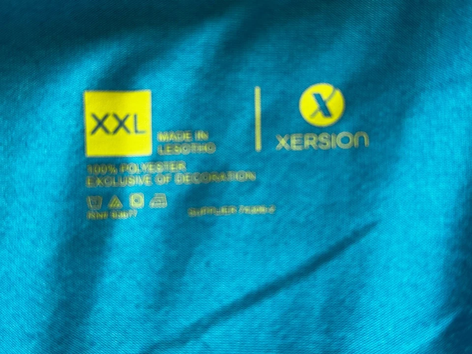 Top deportivo Xersion para mujer espalda deportiva azul aguamarina talla XXL Foto 4 de 4