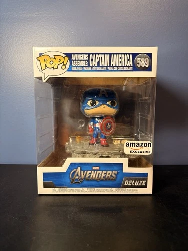 Funko Pop Avengers Assemble: CAPTAIN AMERICA #589 Deluxe Marvel AMAZON EXCLUSIVE