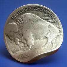 Buffalo Nickel "Shot with a Bullet" Fast Shipping 1138