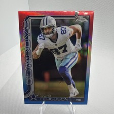 Topps Chrome 2025 Red White & Blue Prizm Jake Ferguson Dallas Cowboys #75