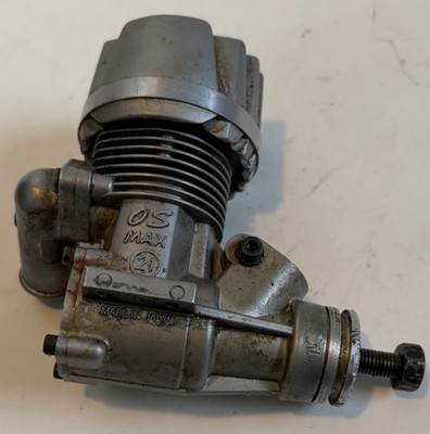 OS .21RF RC car engine with exhaust manifold, no carb
