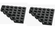 LEGO  2x Platte 6x6x45° Schwarz Black 410697...