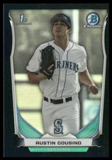2014 Bowman Draft #CDP82 Austin Cousino /75 Rookie Chrome Black Mariners