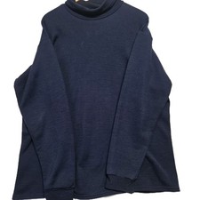 Damart Navy Blue XL Thermolactyl Turtleneck Made In USA From French/english...