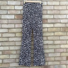 Leopard Print Flared Pants Inseam 31 Inches High Waist Women’s Size Small
