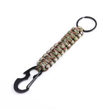 Paracord Keychain Military Braided Core Rope Carabiner Bottle Opener Outdoor Eme