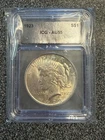 1923 ICG AU55 Peace Dollar Graded Slabbed Sealed AG Silver 90% No Reserve FS