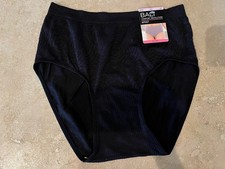 NWT Bali Comfort Revolution Black Seamless Brief Panty Size 6/7 DF803J