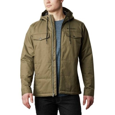 Columbia Men's Montague Falls II Insulated Jacket Omni-Heat Hooded Olive Green S