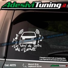 Adesivo Se non mi vedi mi senti Renault Twingo MK1 1993-2007 Sticker Decal Tu...