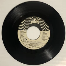 The Stylistics - The Lion Sleeps Tonight 1978 -7’ Single 45rpm Promo Record