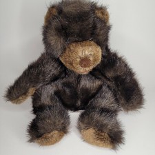 AURORA PLUSH 12" Hand Puppet Black Teddy Bear Cub Full Body Stuffed Animal Toy