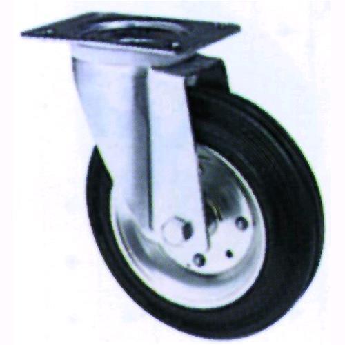 Ruota Gommata Con Base Girevole Qp-A04 Mm. 250X60