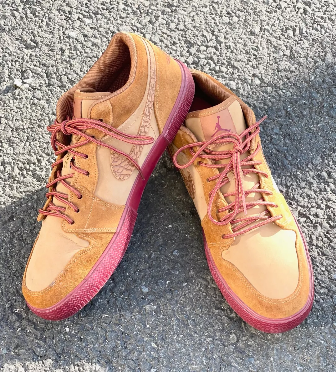 Jordan 1 top suede brown