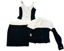 Dana Buchman 3 piece suit, Size 6 Suit Jacket top Skirt Vintage 1a
