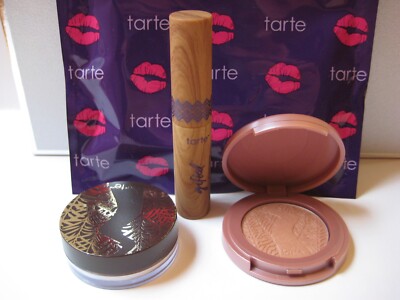 TARTE AMAZONIAN CLAY SMOOTH OPERATOR Powder + IDOL Highlighter + GIFTED MASCARA