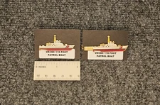 US Coast Guard 110 Foot Island Class Patrol Boat Lapel Pin & Tie Bar - 2 ITEMS