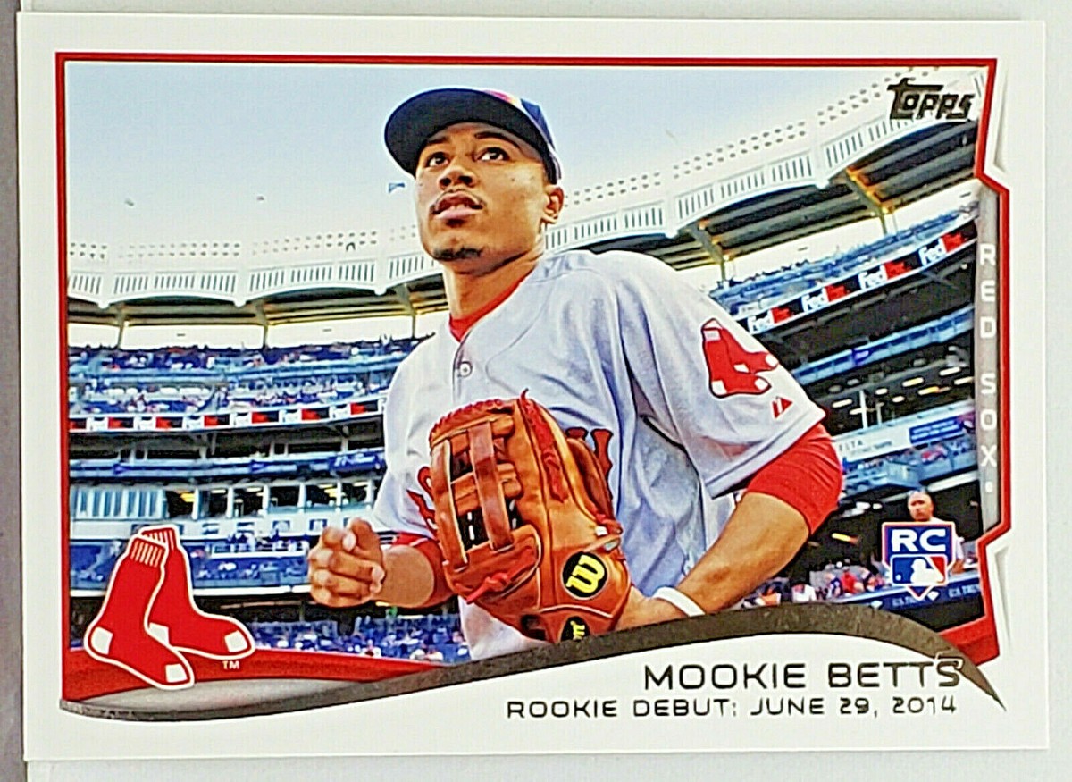 🔥 HOT! 🔥 MOOKIE BETTS ROOKIE DEBUT! 2014 TOPPS UPDATE #US301 RED