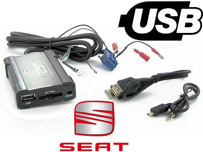 Seat Ibiza USB Interface Adaptateur CTASTUSB002 Voiture Aux SD Entrée MP3 Cric - Photo 1/2
