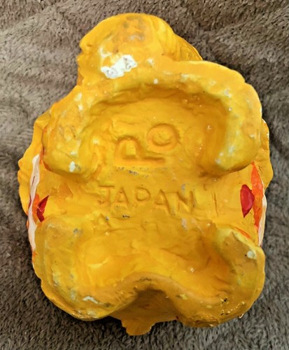 Lindo elefante circo amarillo naranja con gorro candelabro y vela vintage - Imagen 10 de 12