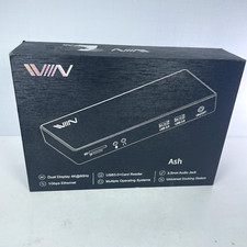 IVIIN D6902 Ash Black 4K 60Hz Dual Display Laptop Docking Station With Manual