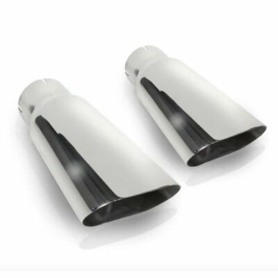 Stainless Works 7090300 3'' Flat Oval Style Polished Exhaust Tips