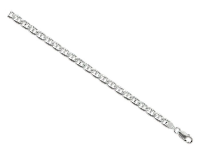 Hommes Argent Sterling Ancre Bracelet Lié 20.3cm - 15.00g - Photo 1/1