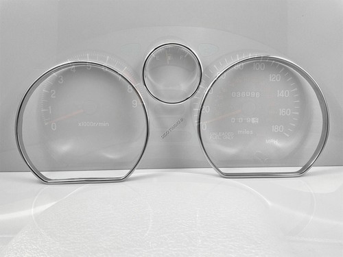 Per Dodge Stealth 91-96 Anelli Alluminio Strumenti Strumentazione 3 pezzi - Picture 4 of 9