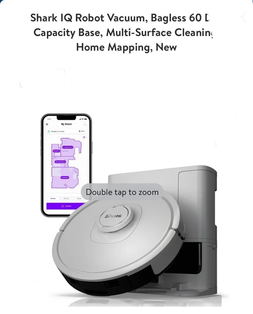 Shark IQ Robot Vacuum Bagless 60 Day Capacity Base RV2303AE New