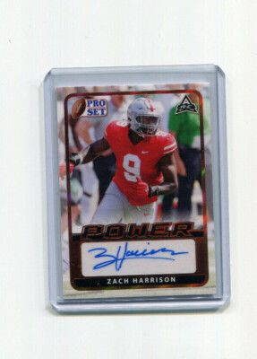 2021 Leaf Pro Set Power Autographs Bronze Zach Harrison Rookie Auto