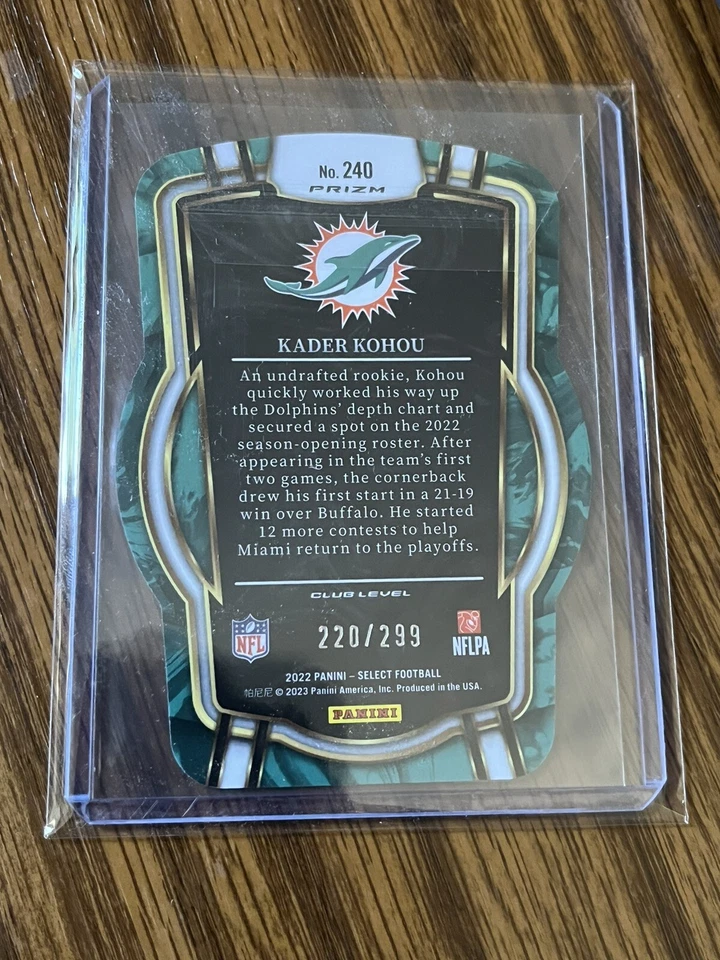 2022 Panini Select Football Kader Kohou Rc Green Die-Cut /299 - Image 2 of 2