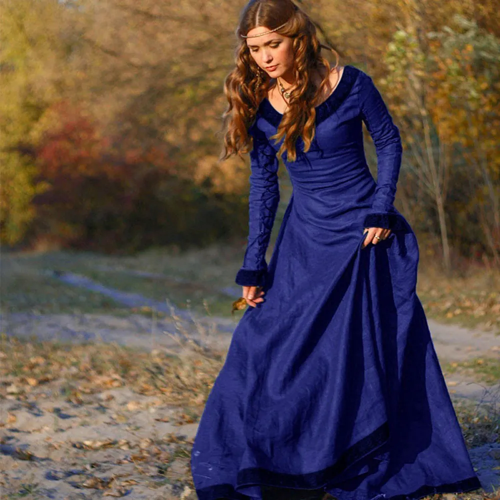 Cosplay Womens Vintage Medieval Dress Costume Princess Renaissance Gothic Dress