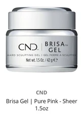 CND Brisa Gel Pure Pink Sheer Gel Hard Sculpting Gel 1.5oz