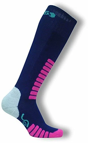 TODDLER GIRLS EUROSOCK SKI SUPREME SKI SOCKS NAVY/PINK (4XS) SHOE SIZE: (7 10)