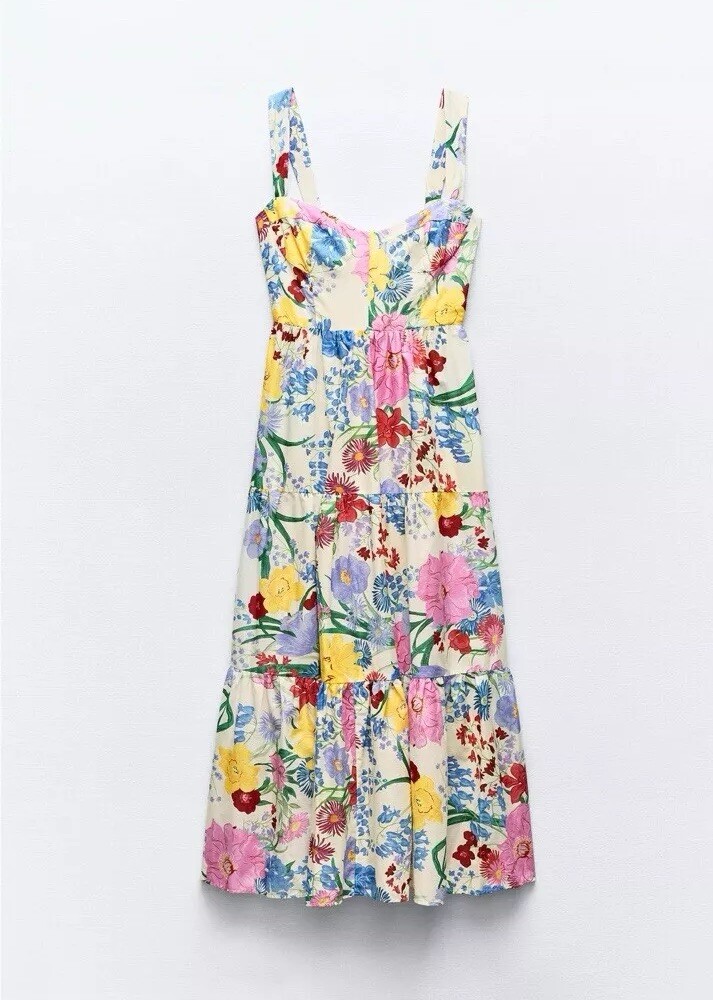【ZARA】モダール製フローラルプリント柄ストール 4758/025/615 モダール製フローラルプリント柄ストール - オレンジ色 | ZARA